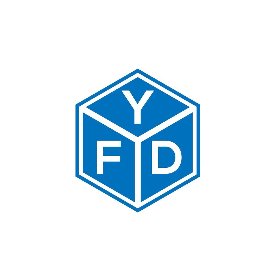 YFD letter logo design on white background. YFD creative initials letter logo concept. YFD letter design. vector