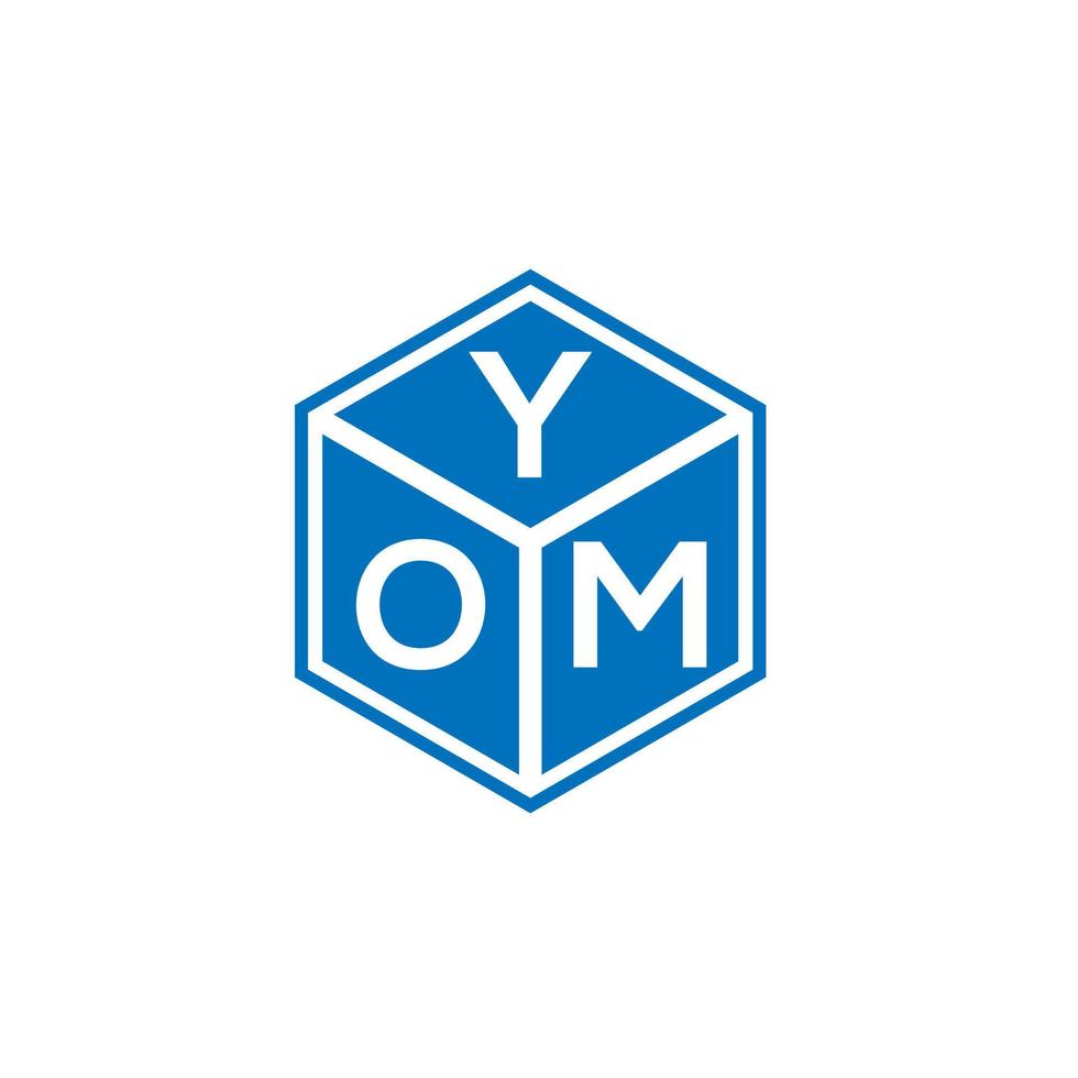 diseño del logotipo de la letra yom sobre fondo blanco. yom creativo concepto de logotipo de letras iniciales. diseño de letras yom. vector