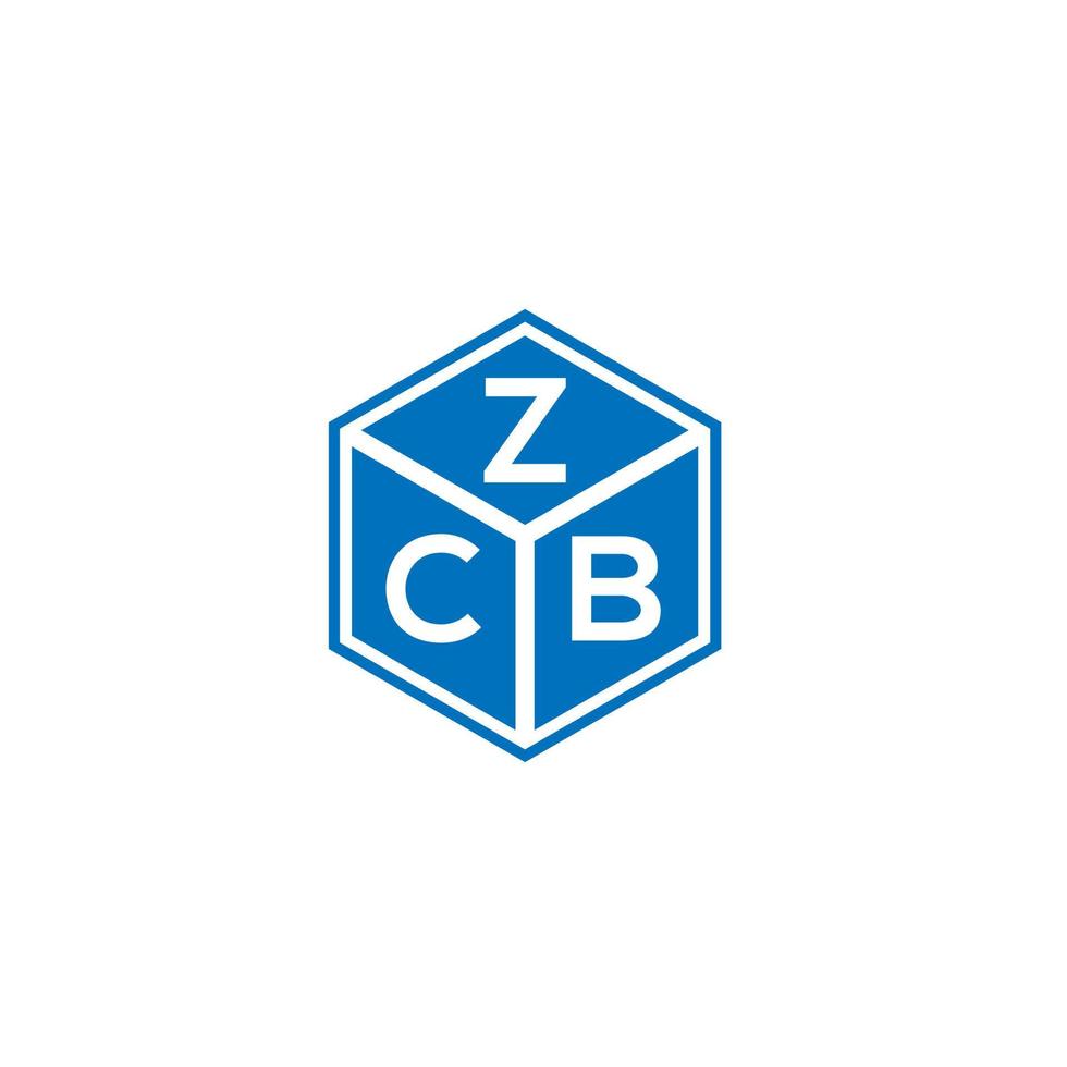 diseño de logotipo de letra zcb sobre fondo blanco. concepto de logotipo de letra de iniciales creativas zcb. diseño de letras zcb. vector