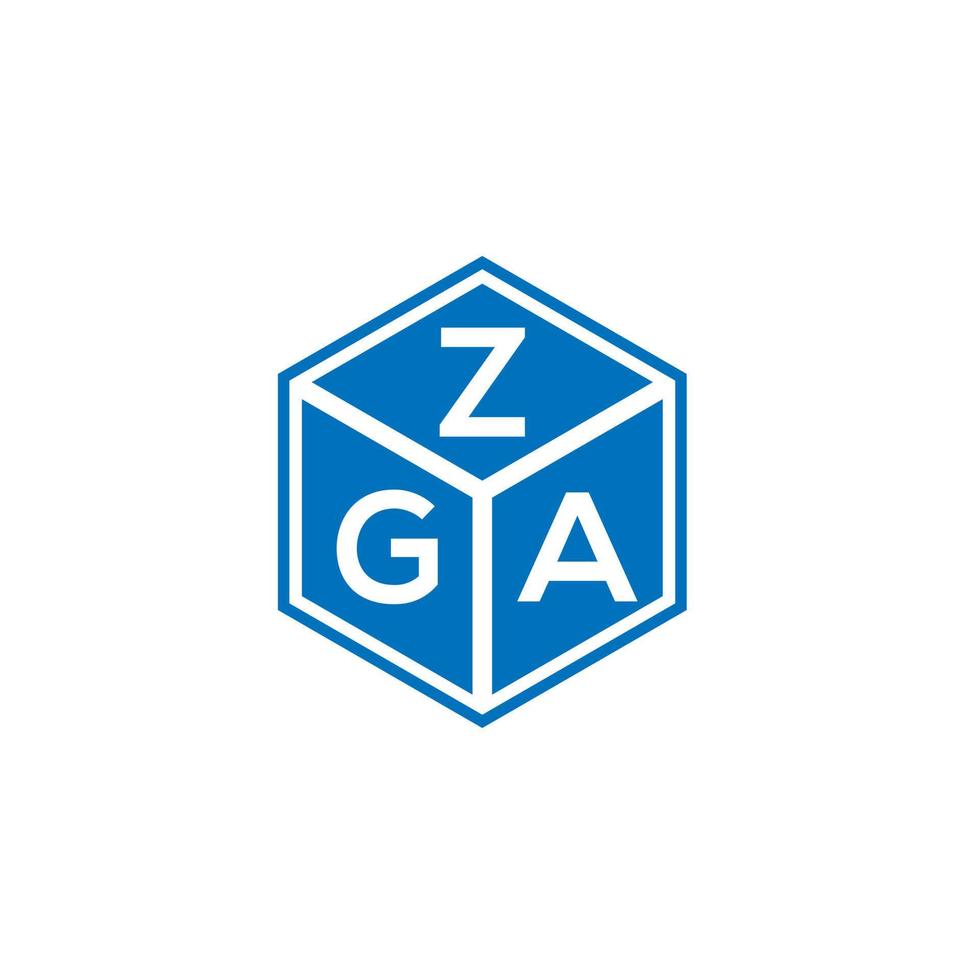 diseño de logotipo de letra zga sobre fondo blanco. concepto de logotipo de letra inicial creativa zga. diseño de letras zga. vector