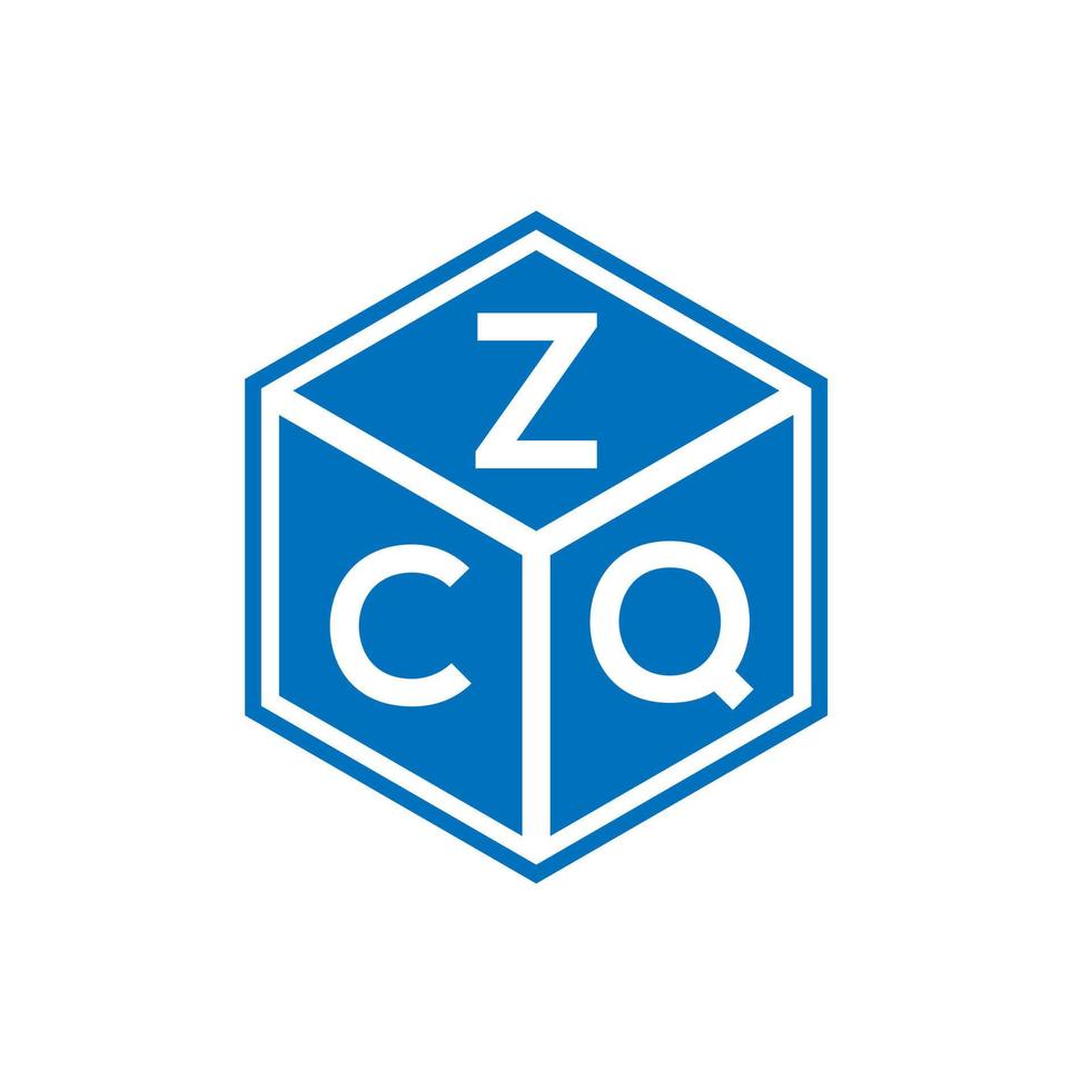diseño de logotipo de letra zcq sobre fondo blanco. concepto de logotipo de letra de iniciales creativas zcq. diseño de letras zcq. vector