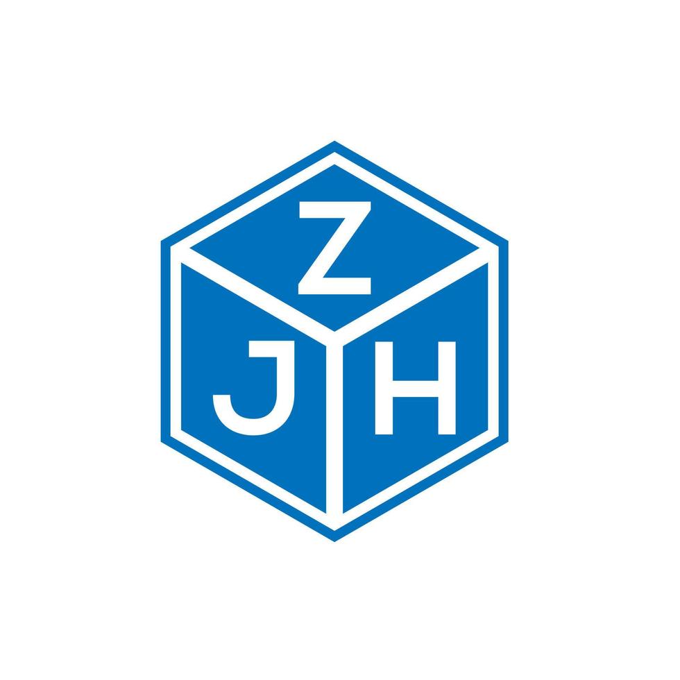 ZJH letter logo design on white background. ZJH creative initials letter logo concept. ZJH letter design. vector
