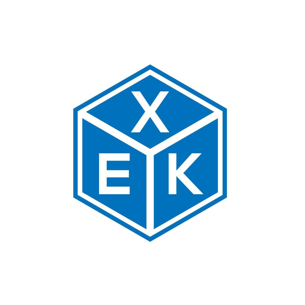 . XEK creative initials letter logo concept. XEK letter design.XEK letter logo design on white background. XEK creative initials letter logo concept. XEK letter design. vector