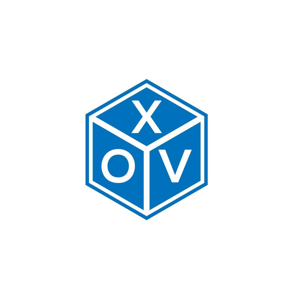 diseño de logotipo de letra xov sobre fondo blanco. concepto de logotipo de letra de iniciales creativas xov. diseño de letras xov. vector