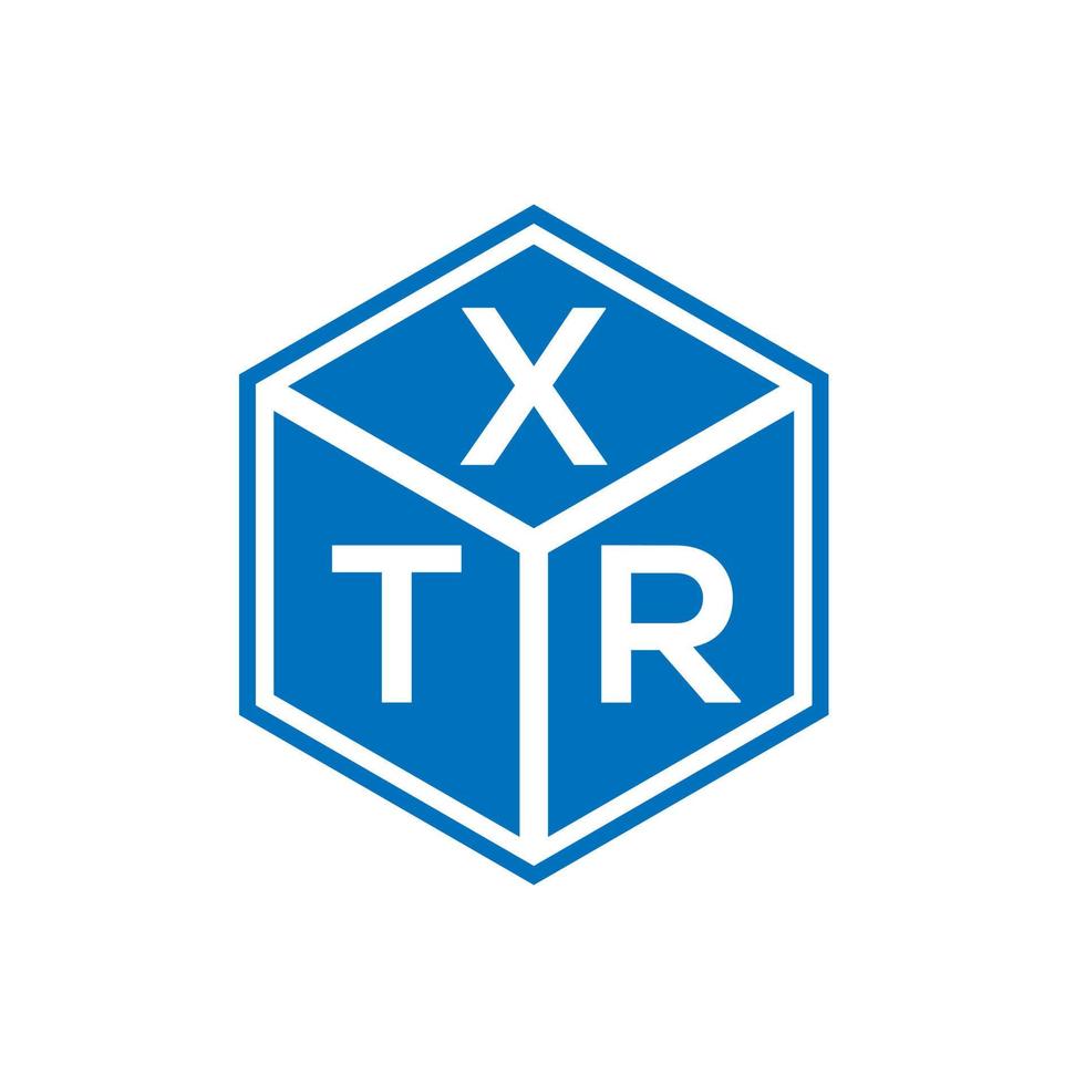 XTR letter logo design on white background. XTR creative initials letter logo concept. XTR letter design. vector