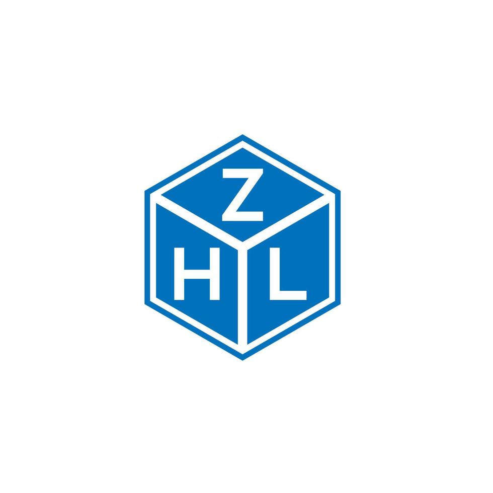 diseño de logotipo de letra zhl sobre fondo blanco. concepto de logotipo de letra de iniciales creativas de zhl. diseño de letra zhl. vector