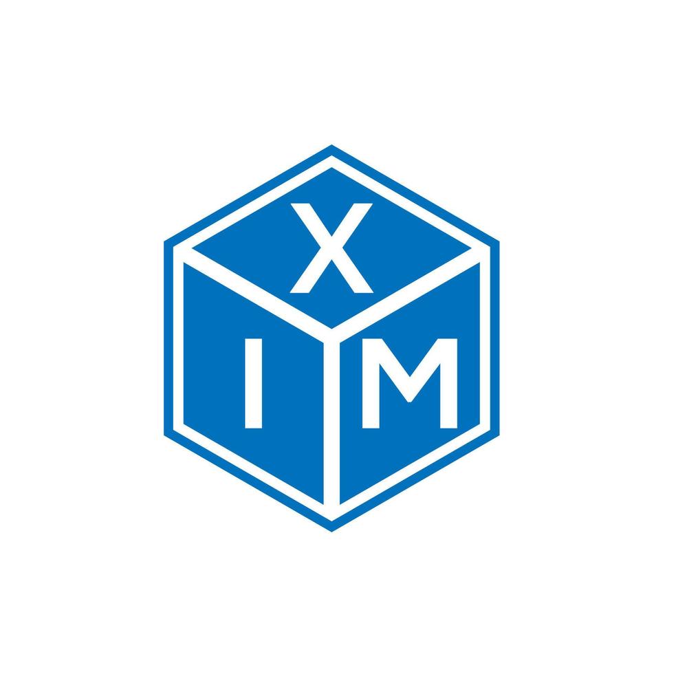 XIM letter logo design on white background. XIM creative initials letter logo concept. XIM letter design. vector