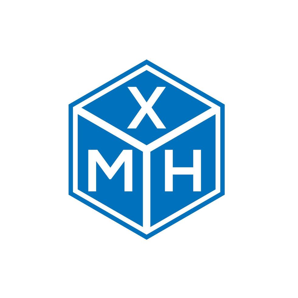 diseño de logotipo de letra xmh sobre fondo blanco. concepto de logotipo de letra de iniciales creativas xmh. diseño de letras xmh. vector