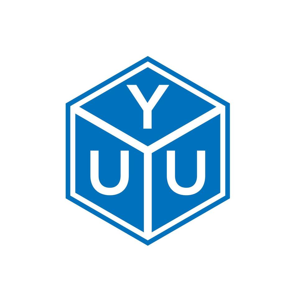 diseño de logotipo de letra yuu sobre fondo blanco. yuu creativo concepto de logotipo de letra inicial. diseño de letra yuu. vector