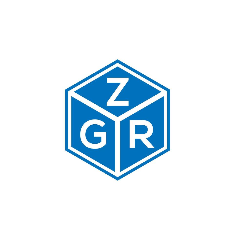 diseño de logotipo de letra zgr sobre fondo blanco. concepto de logotipo de letra inicial creativa zgr. diseño de letras zgr. vector