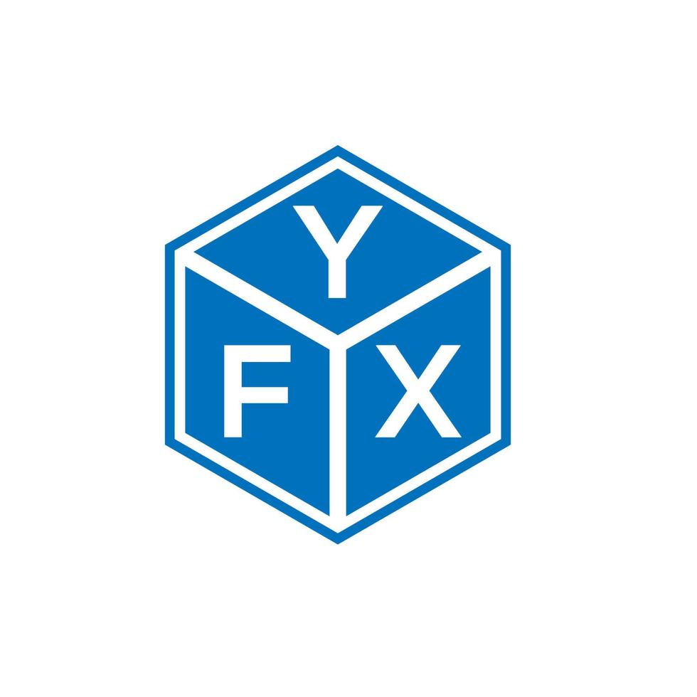 YFX letter logo design on white background. YFX creative initials letter logo concept. YFX letter design. vector