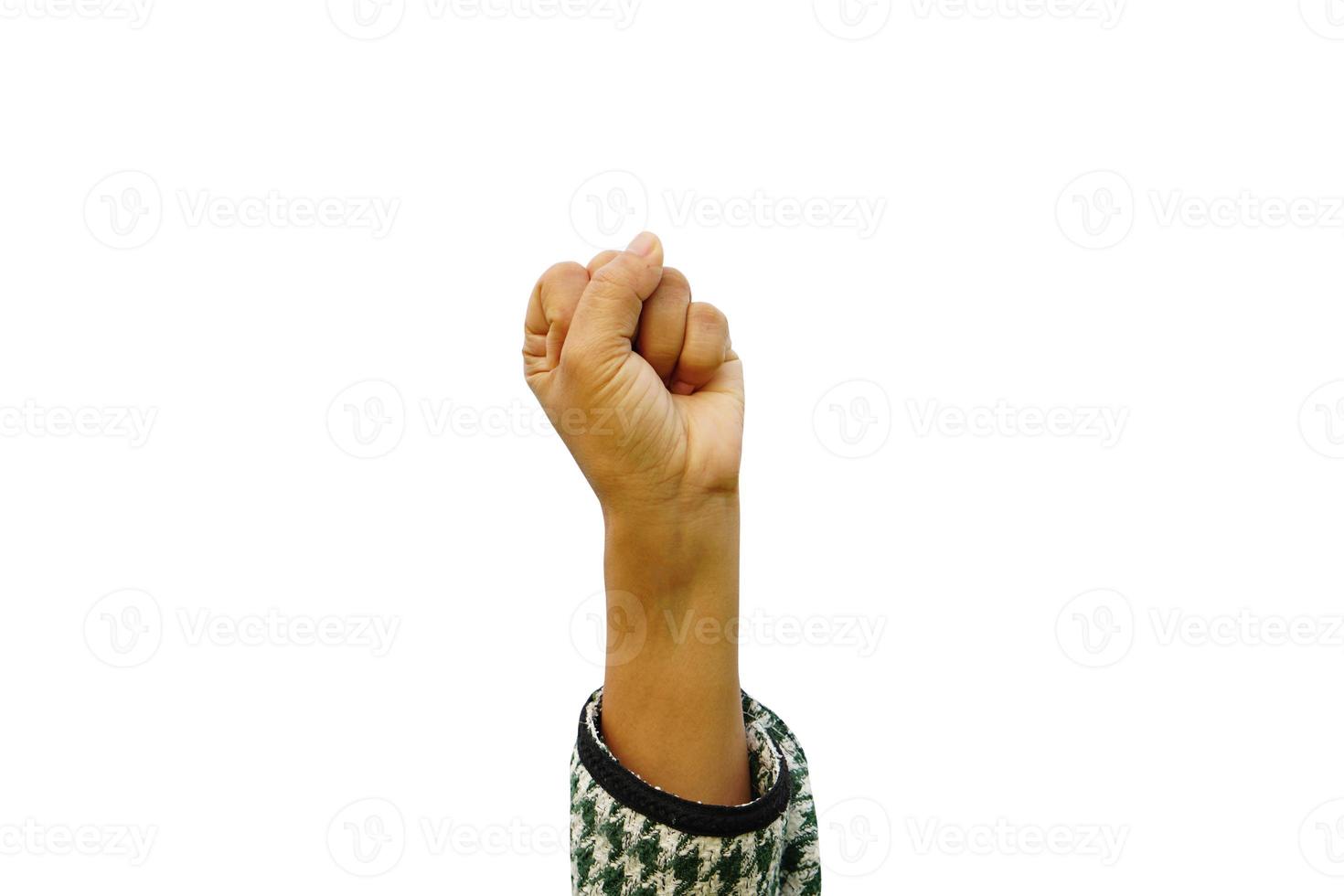 fist on a white background photo