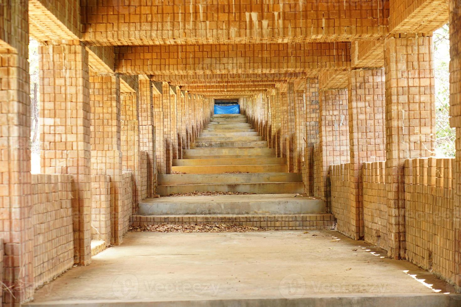 tunnel to escape the sun in a tourist attraction photo