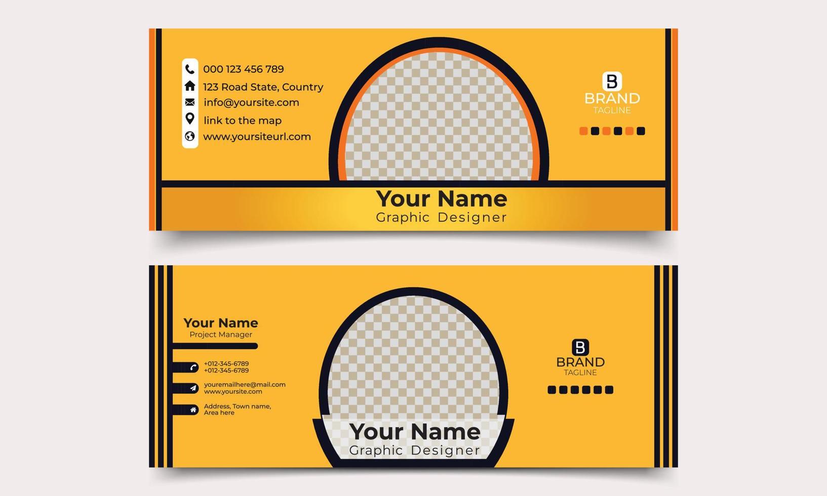 Email signature template. Business email signature design. vector