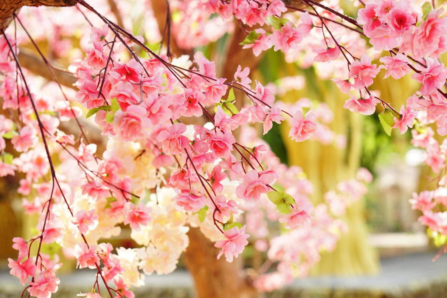 pink flower background that was invented to replace real flowers photo