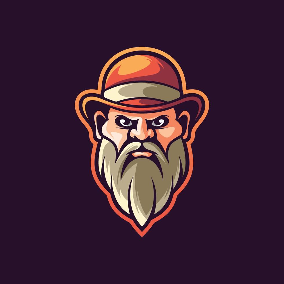 A Man Mascot Logo Design vector