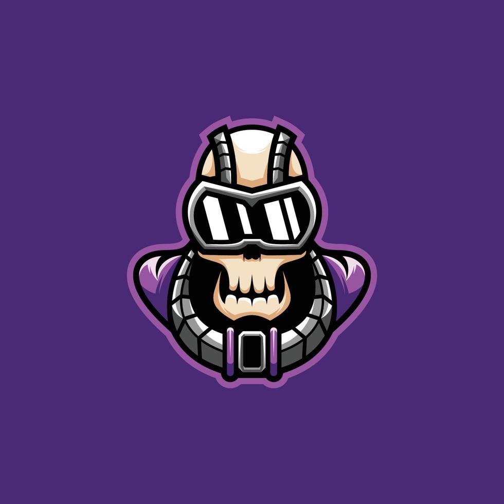 Skull Head Mascot Logo Design vector