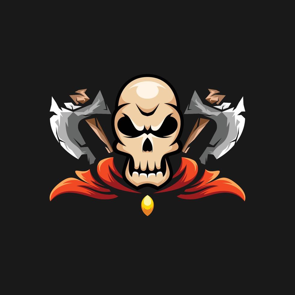 Skull Head Mascot Logo Design vector