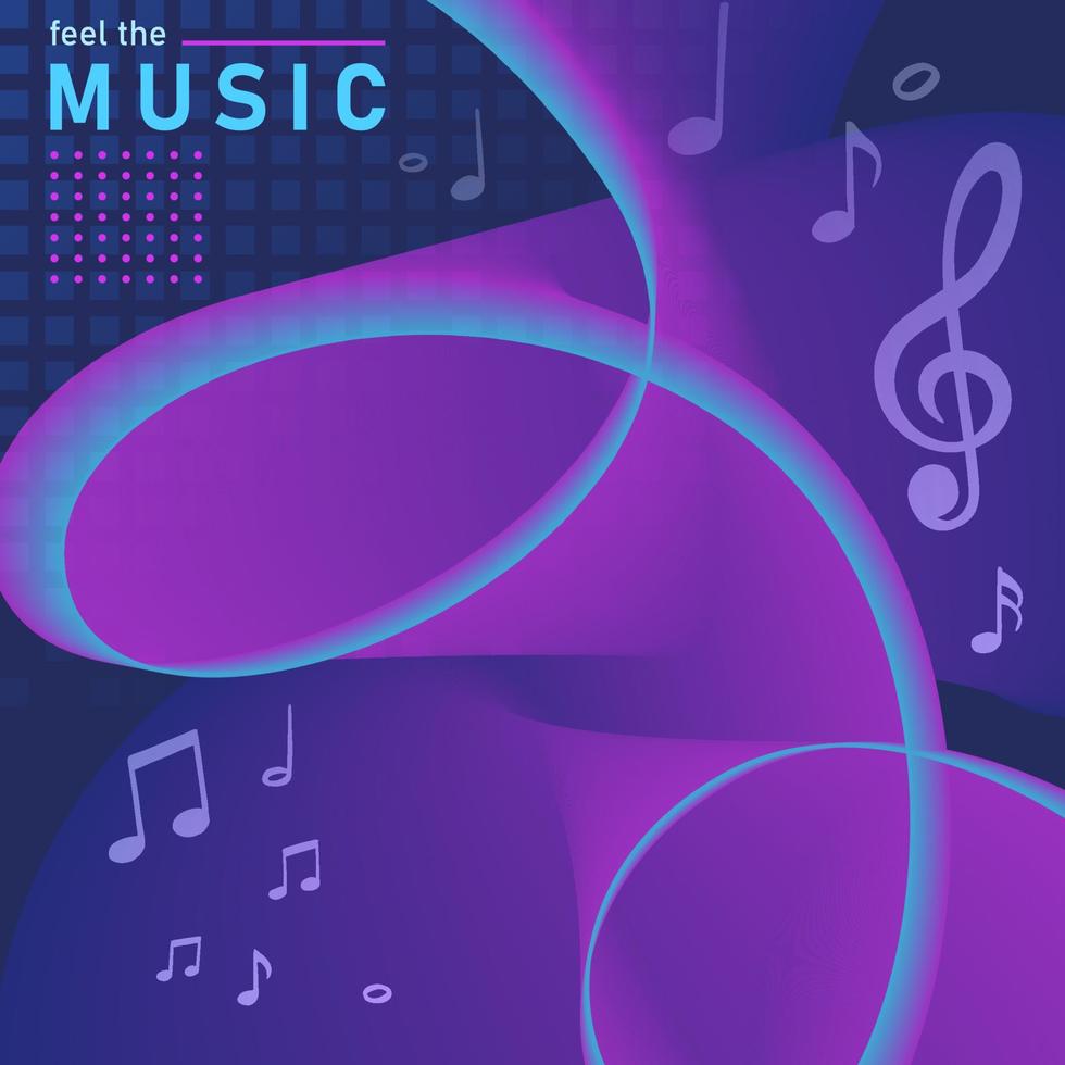 Feel the music's abstract vector background