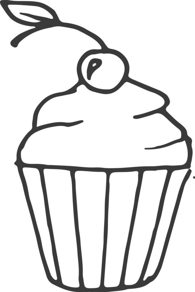 Confectionery cake with cream vector