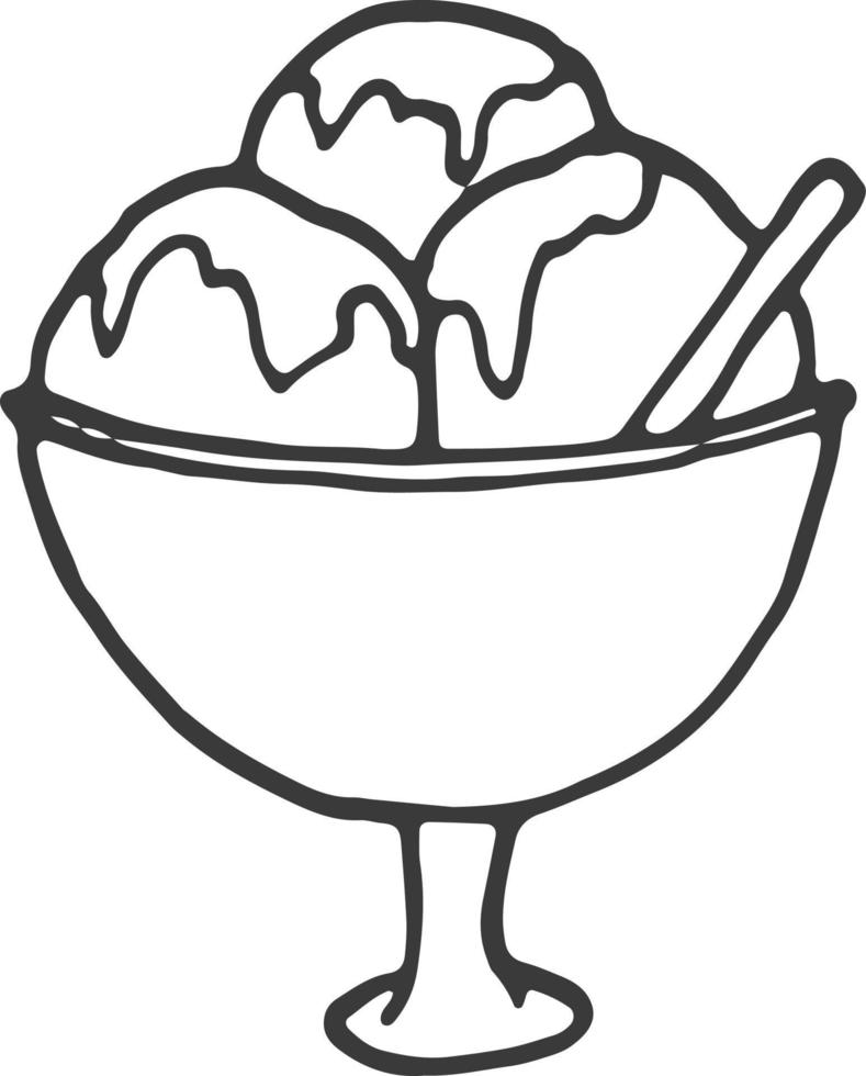 helado de confitería con mermelada vector