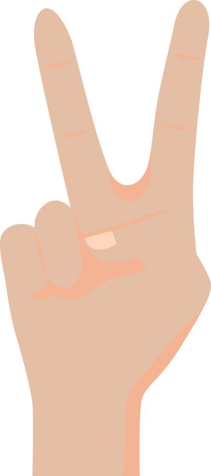 Hand in different position, sign. vector