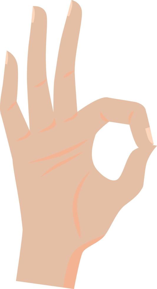 Hand in different position, sign. vector