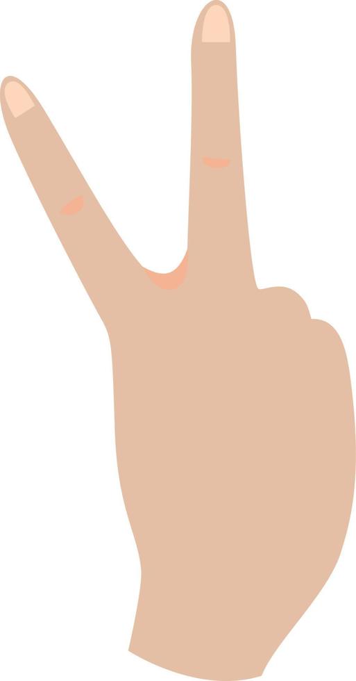 Hand in different position, sign. vector