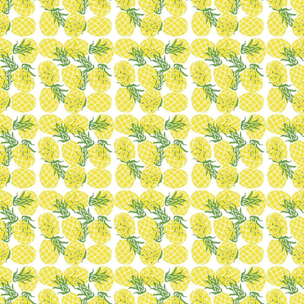 Seamless pineapple pattern. vector illustration with pineapple icons on white background. Vintage pineapple pattern