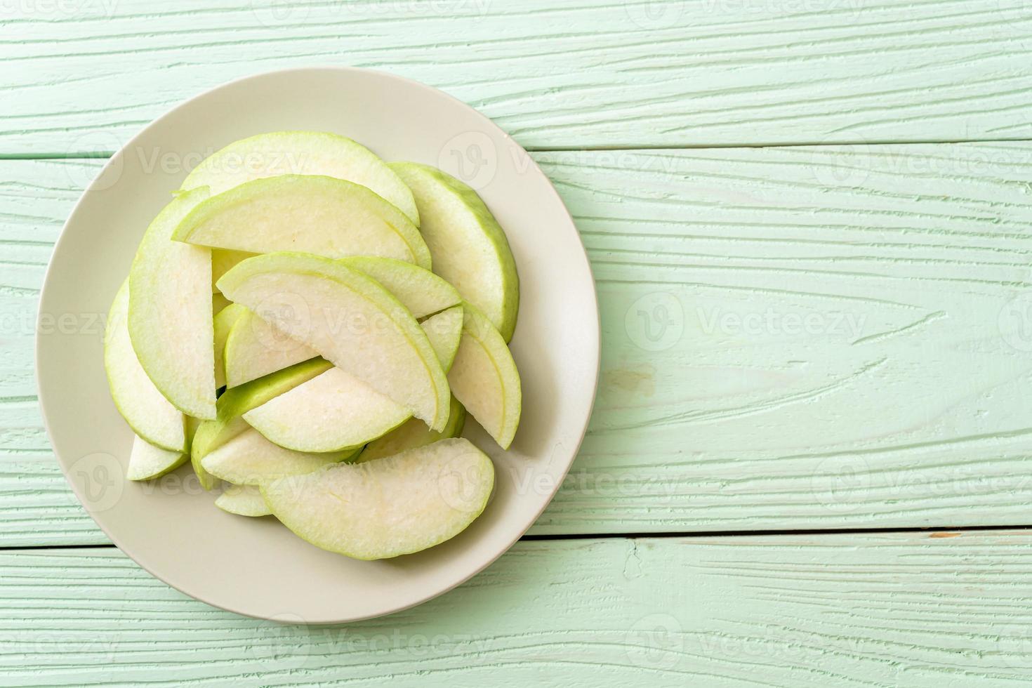 fresh guava fruits sliced photo