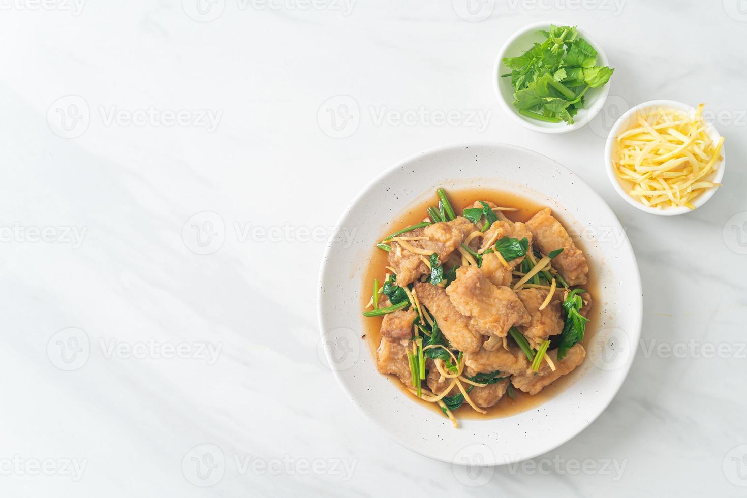 Stir Fried Fish with Chinese Celery 7287524 Stock Photo at Vecteezy