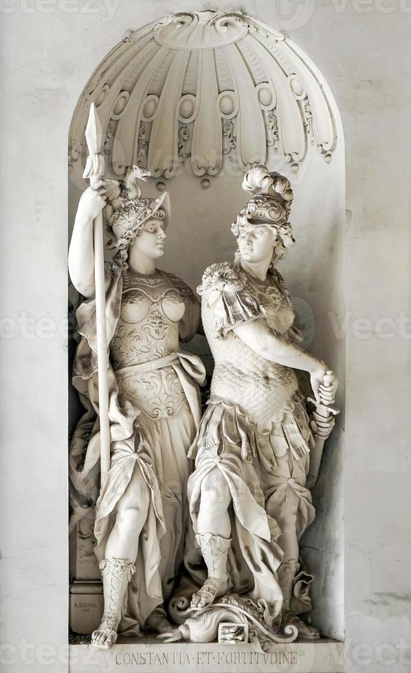 Vienna, Austria, 2014. Sculpture of Constance and Fortitude at St Michaels Gate Hofburg photo