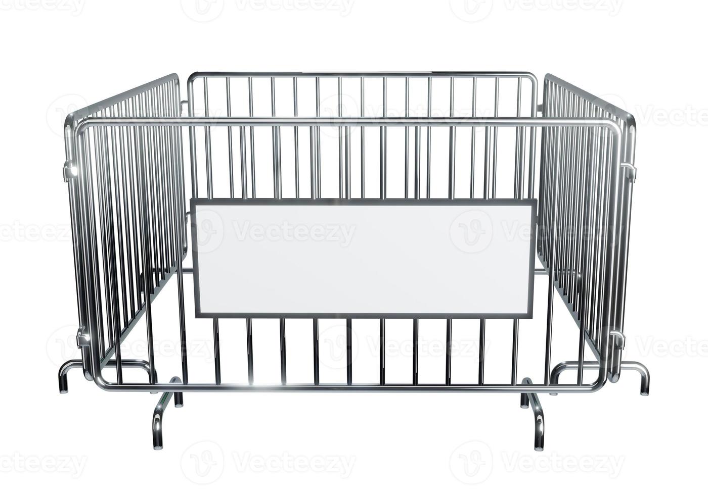 Metal barrier isolated photo