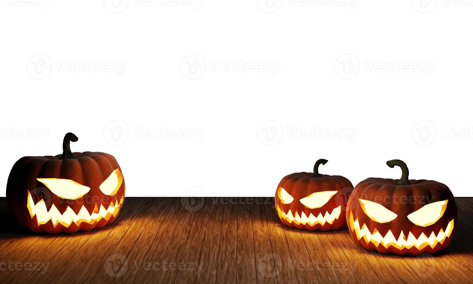 Halloween pumpkins isolated photo