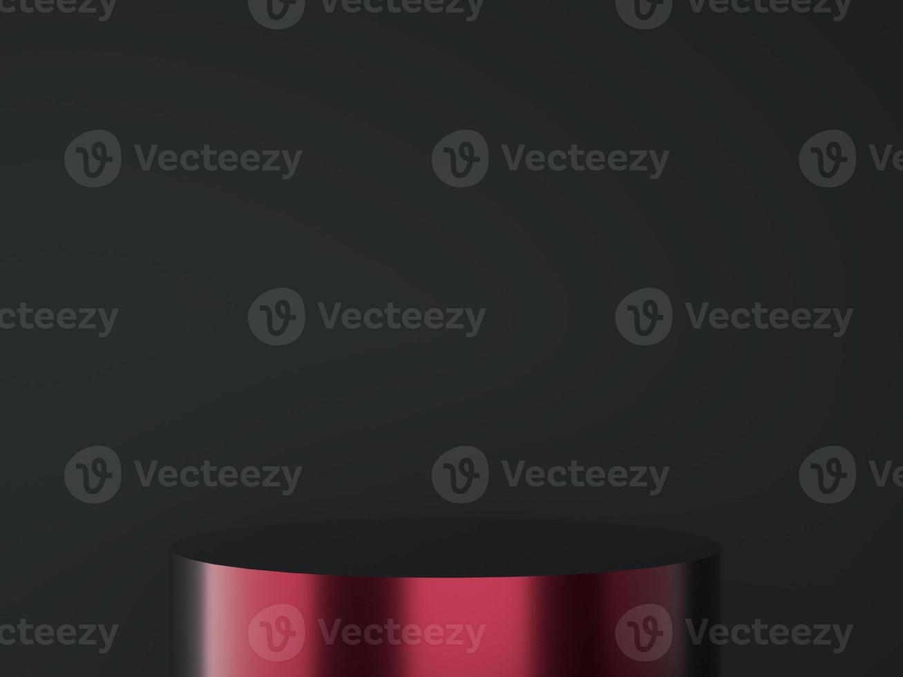 Blank product stand and Black background.3d Rendering. photo