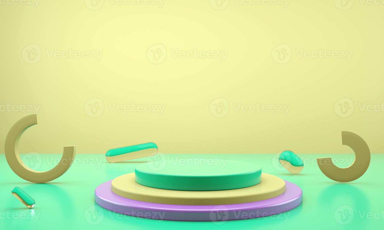 3d abstract background, mock up scene geometry shape podium for product display, 3d illustration. photo