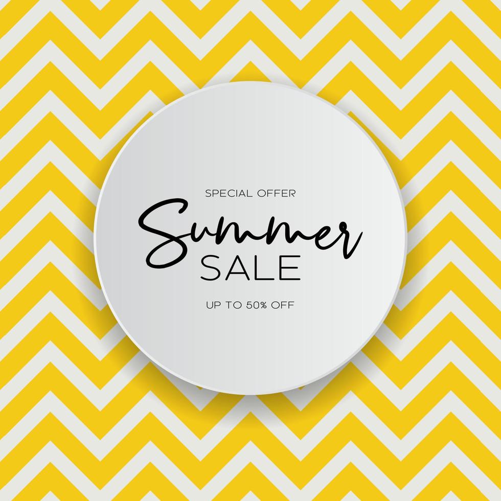 Abstract yellow summer sale background. Vector Illustration