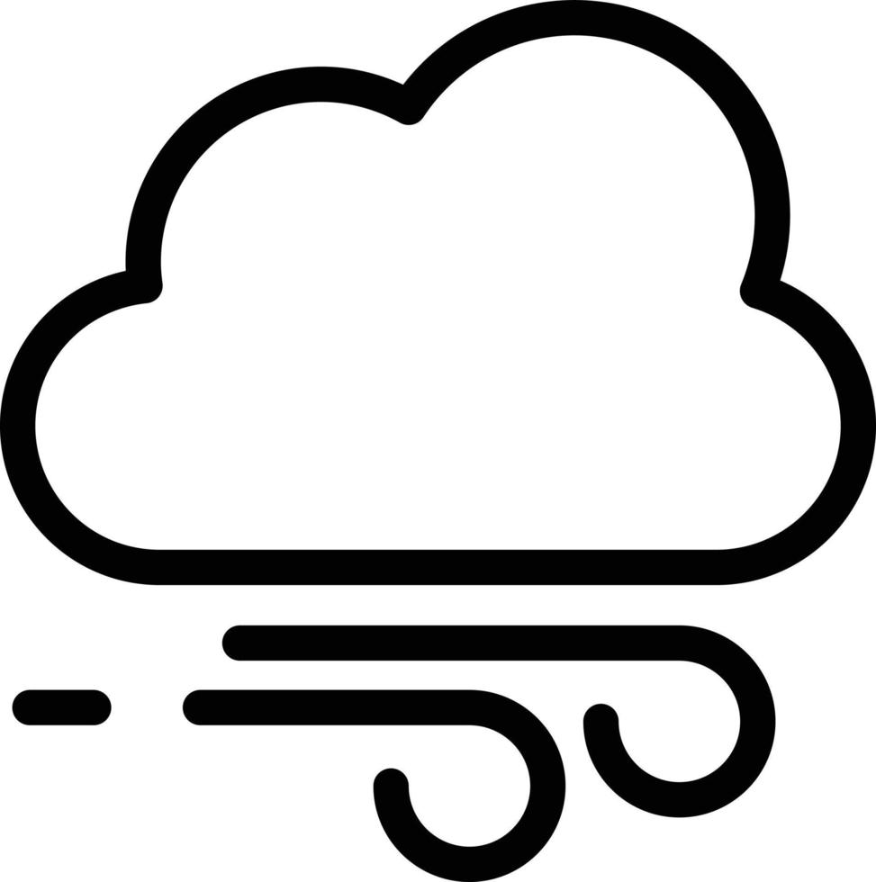 ilustración de vector de nube de viento en un fondo. símbolos de calidad premium. iconos vectoriales para concepto y diseño gráfico.