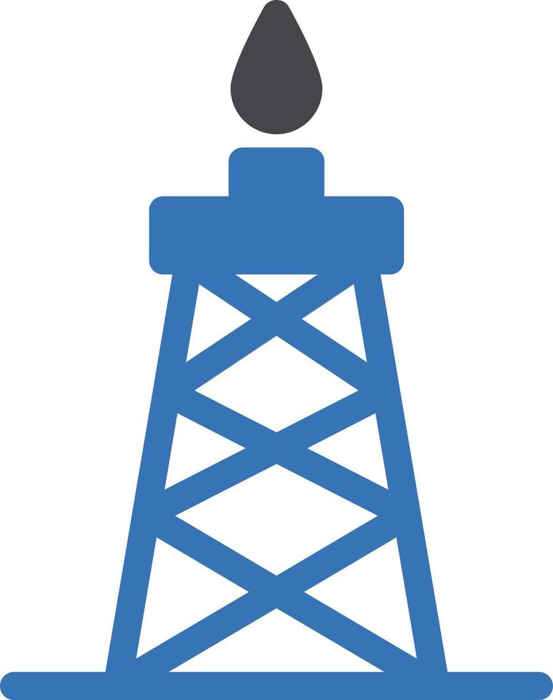 ilustración de vector de torre de petróleo en un fondo. símbolos de calidad premium. iconos vectoriales para concepto y diseño gráfico.