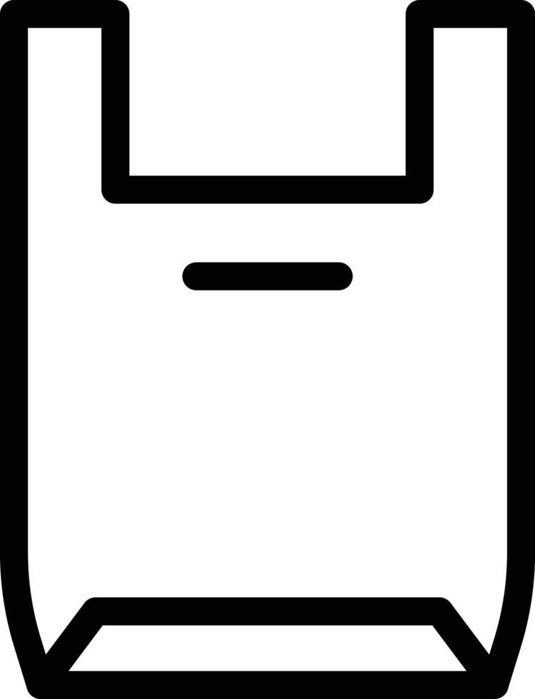 ilustración de vector de bolsa de plástico en un fondo. símbolos de calidad premium. iconos vectoriales para concepto y diseño gráfico.