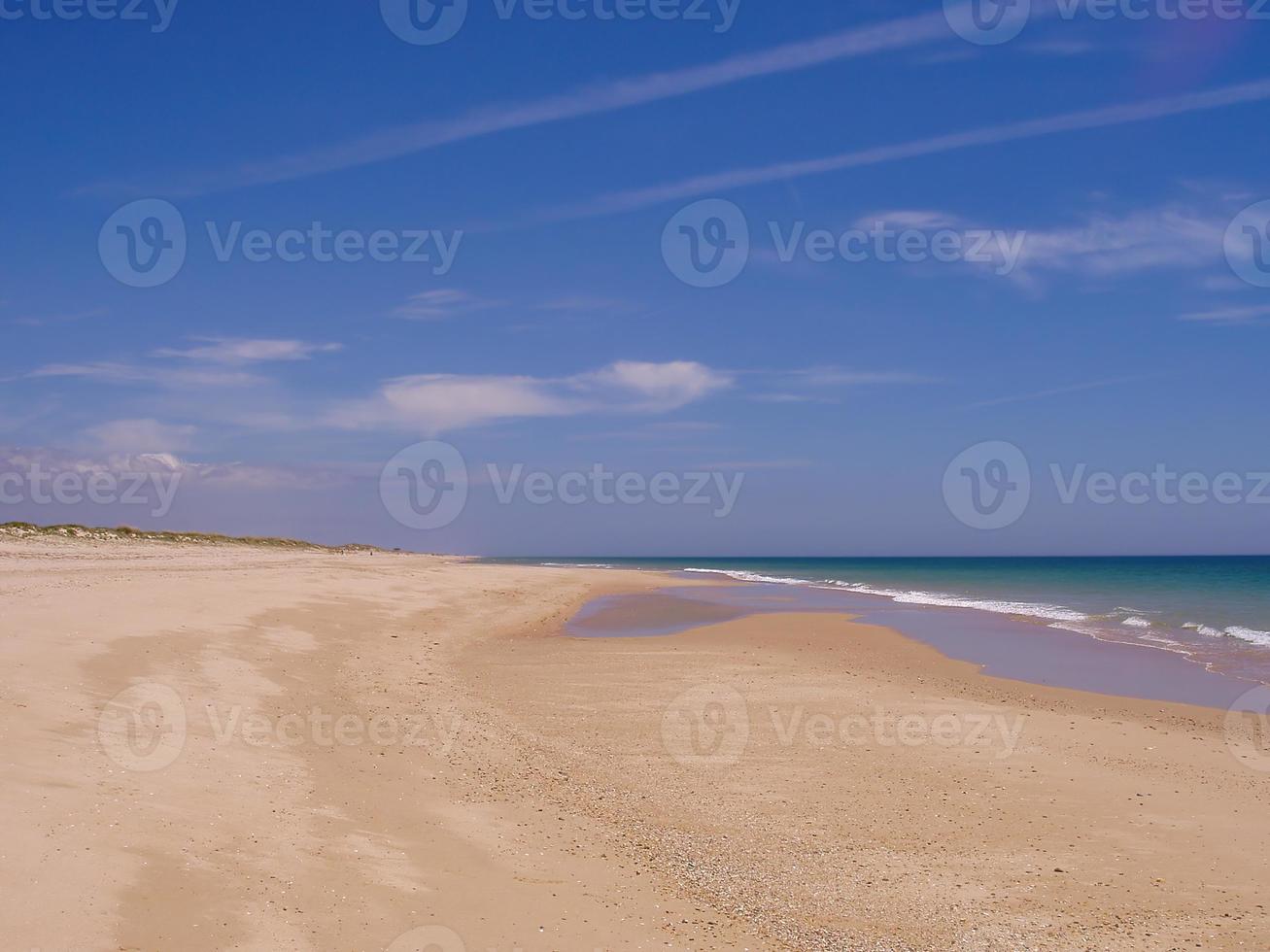 sand dunes and sea photo