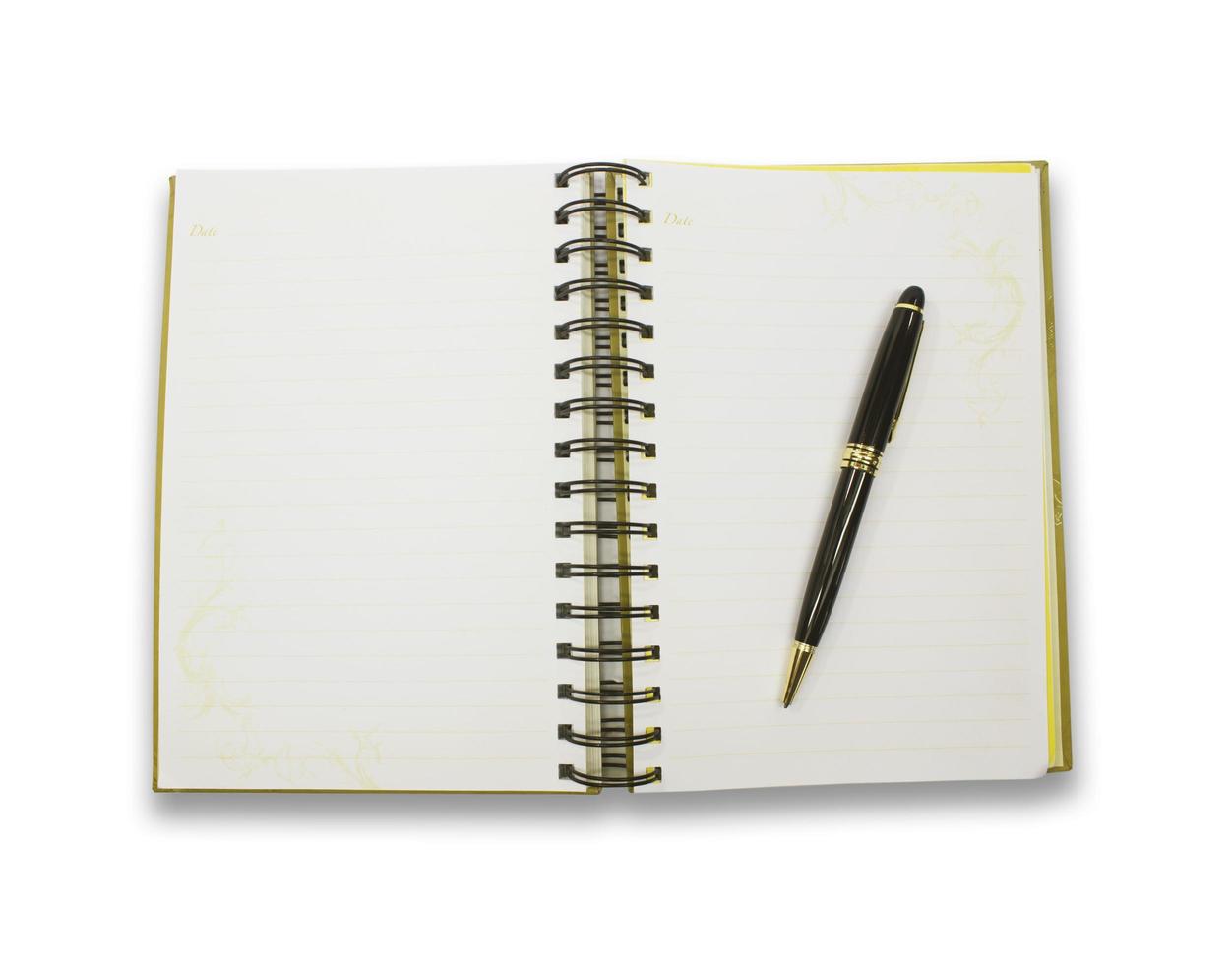 cuaderno y bolígrafo foto