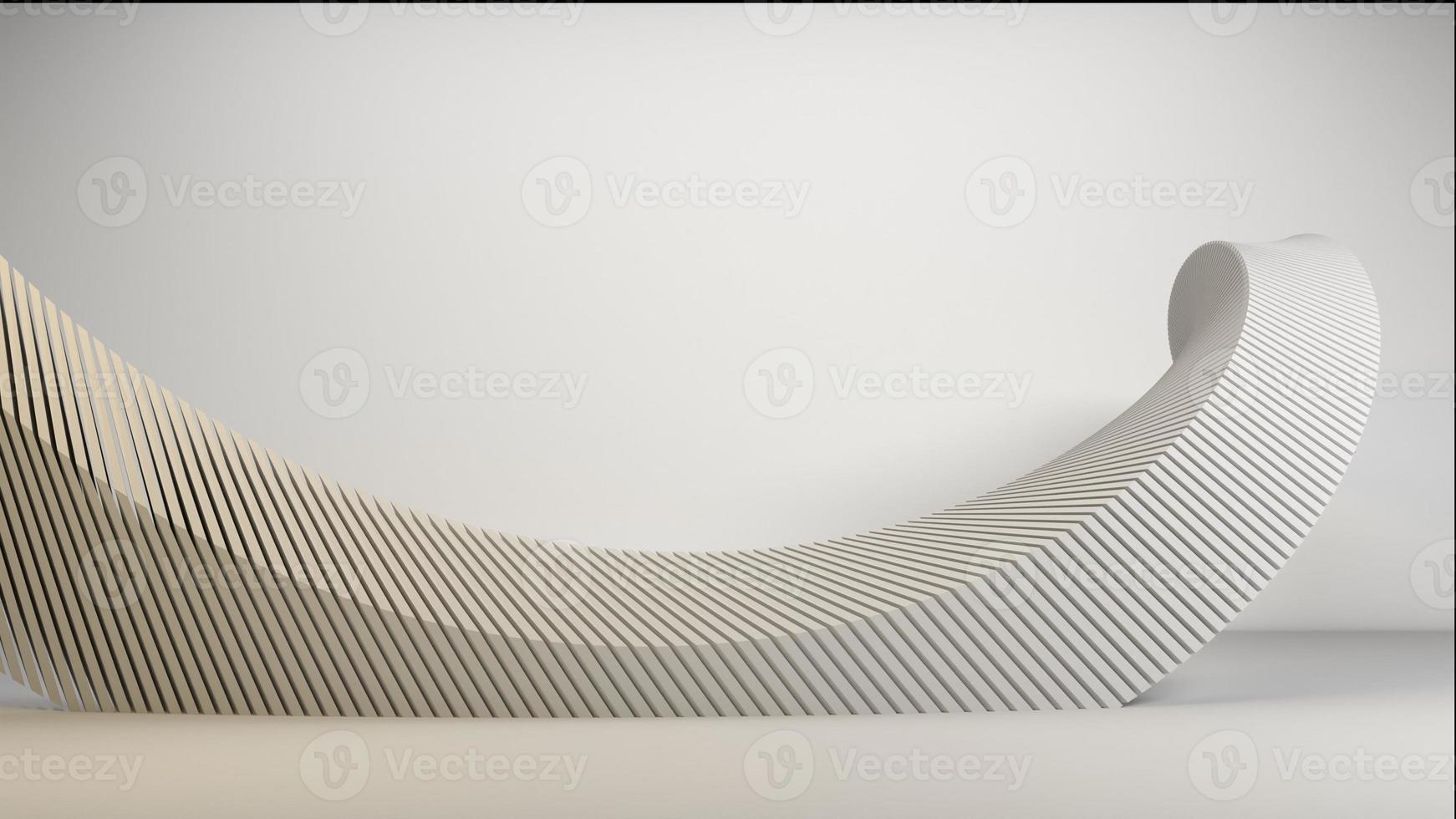 white geometric abstract background 3d illustration photo