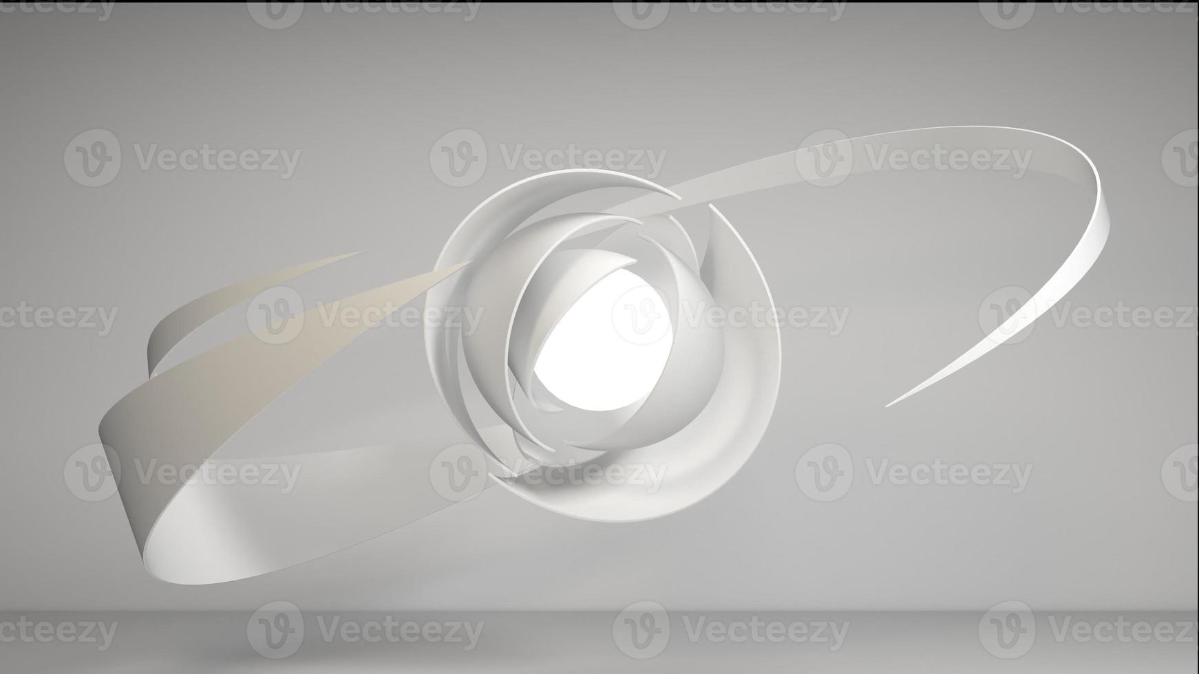 Ilustración 3d de fondo abstracto geométrico blanco foto