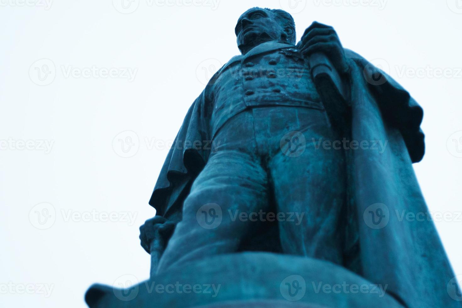 Bronze statue of Ioannis Kapodistrias in the city park, view from the bottom photo