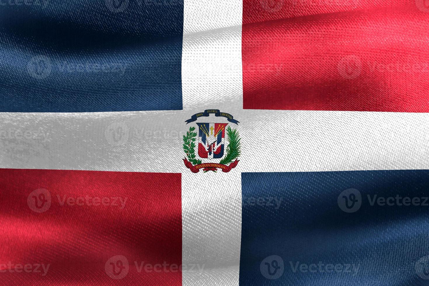 Dominican Republic flag - realistic waving fabric flag photo