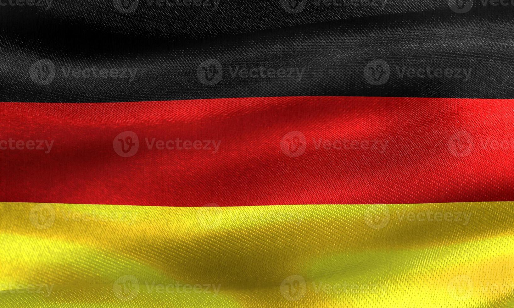 Germany flag - realistic waving fabric flag photo