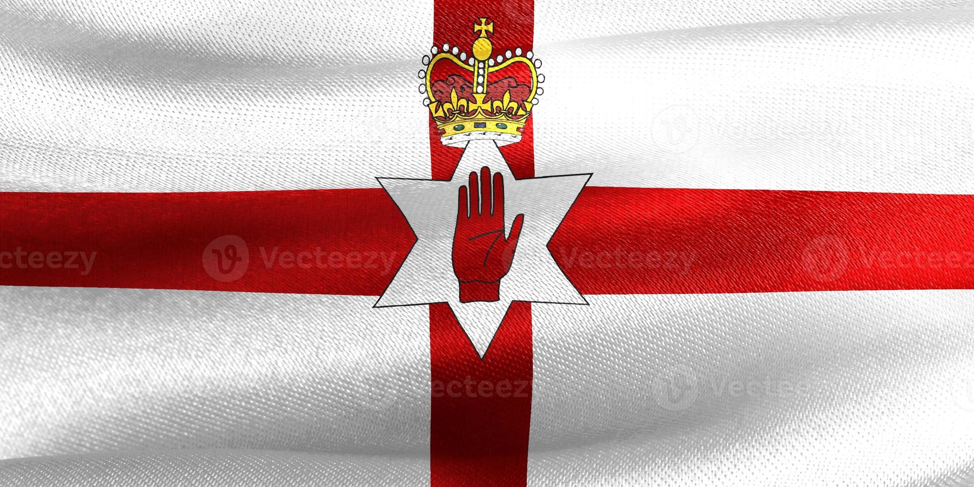 Northern Ireland flag - realistic waving fabric flag photo