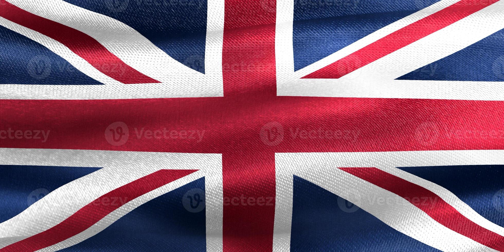 United Kingdom flag - realistic waving fabric flag photo