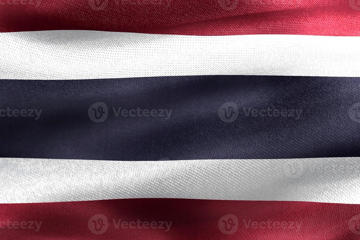 3D-Illustration of a Thailand flag - realistic waving fabric flag photo